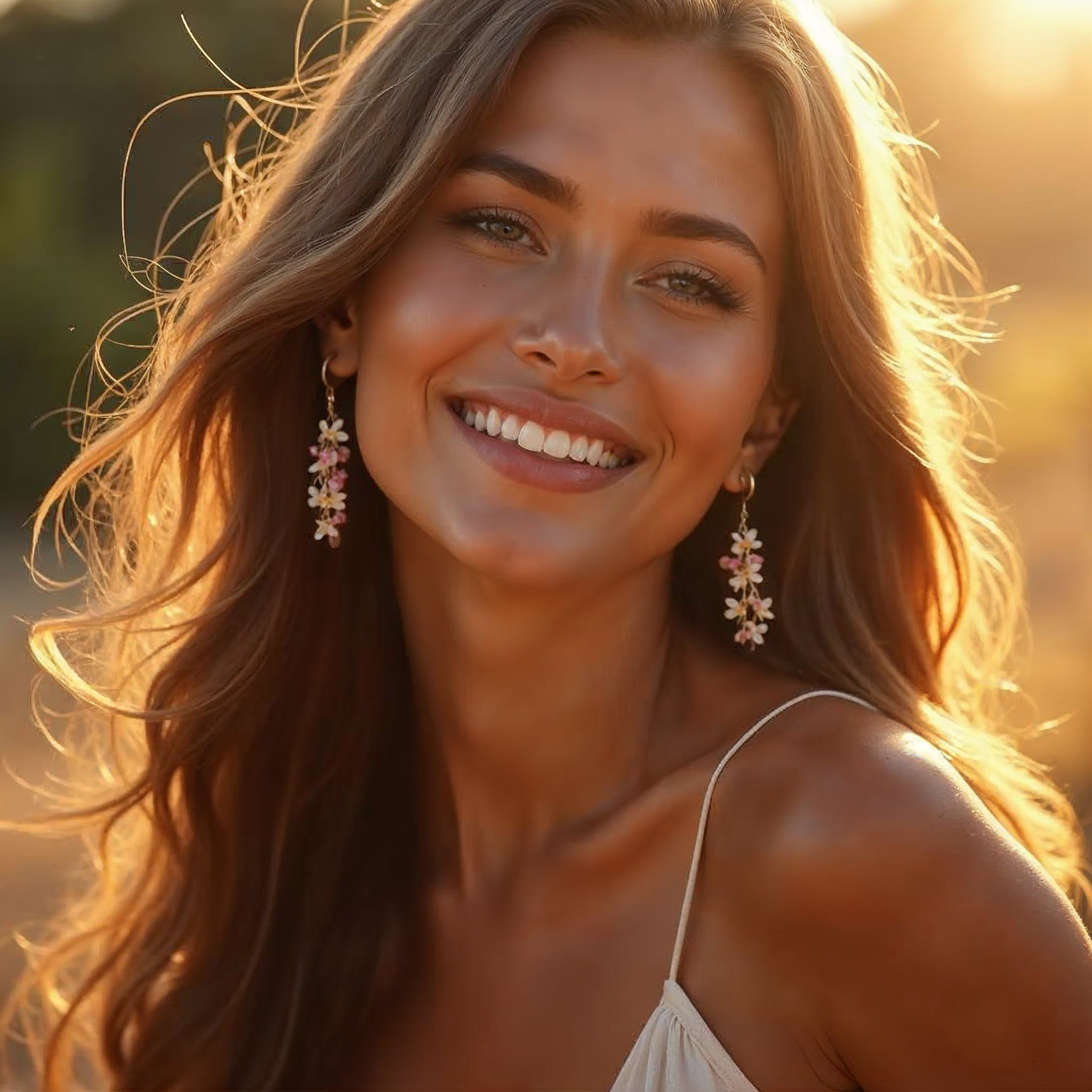 Boucles d'oreilles fleur