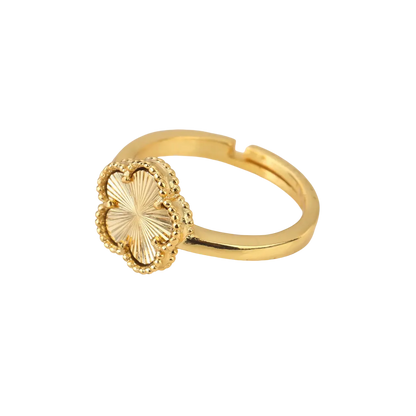 Bague fleur dorée