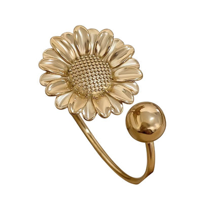 Bracelet ajustable doré à tournesol