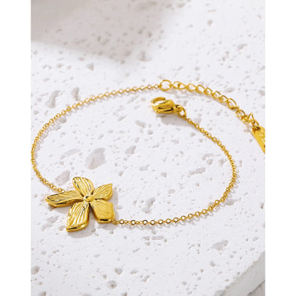 Bracelet avec fleur dorée