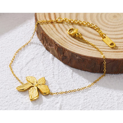 Bracelet avec fleur dorée