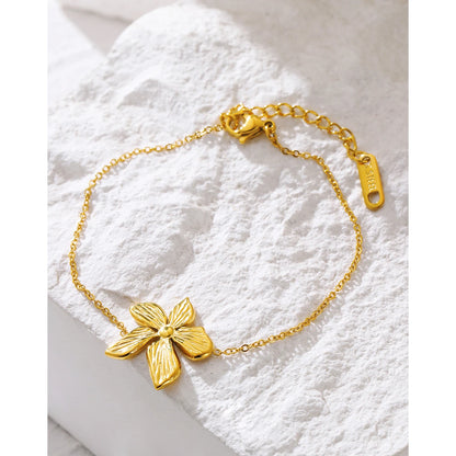 Bracelet avec fleur dorée